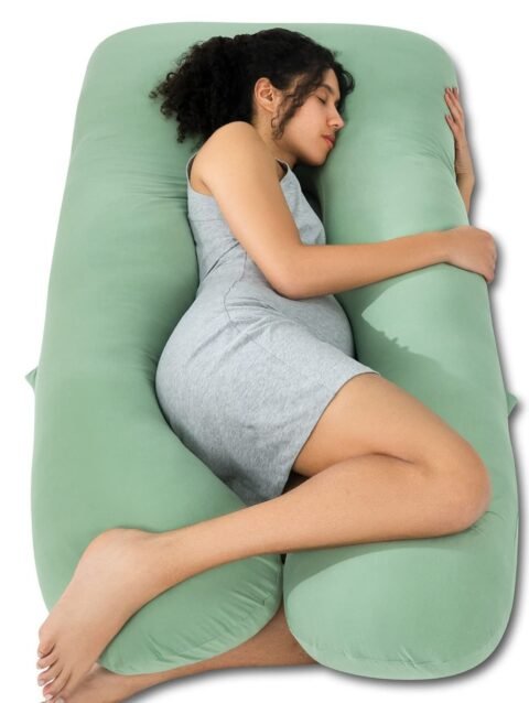 Full body U shaped maternity pillow available online in India for complete pregnancy comfort and support